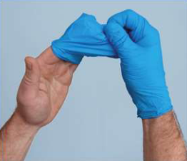 Removing protective gloves