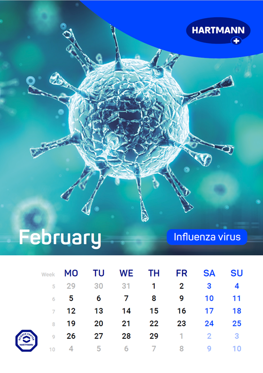 Calendar of the spread of relevant pathogens February