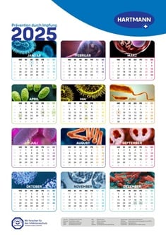 Kalender mit den relevanten Erregern 2025