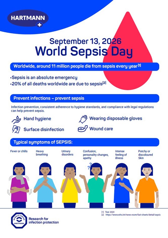 Cover image of infographic with information about Sepsis.